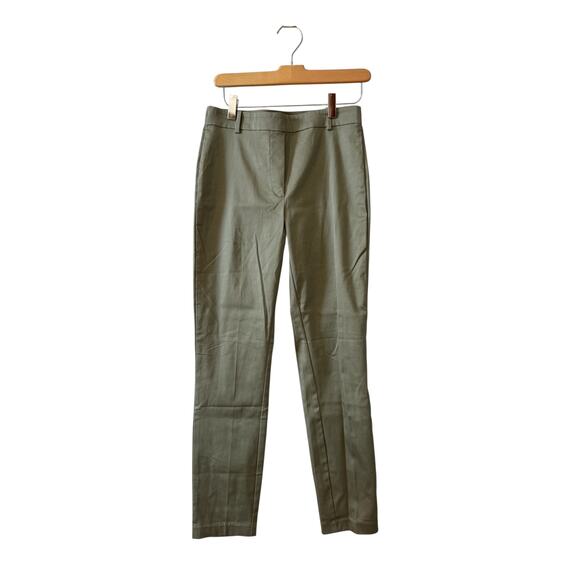 H&M Slacks Pants Olive Green Stretch Ankle Length 4 - Picture 1 of 5